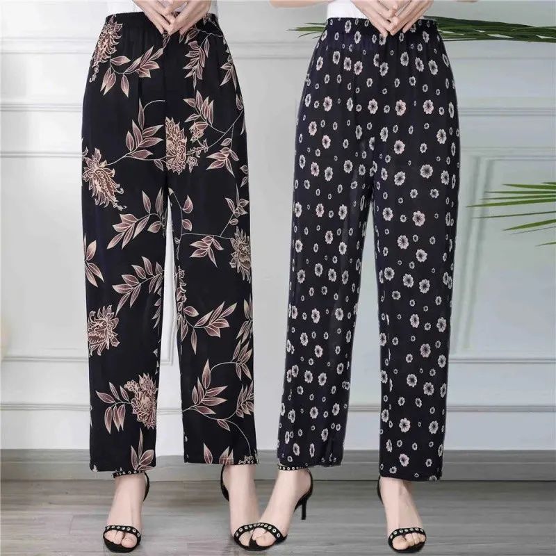 冰絲九分直筒褲